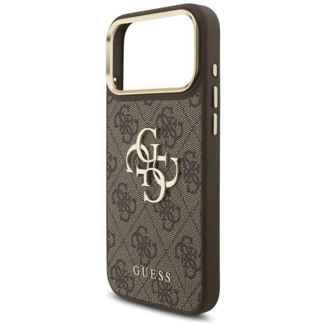 Etui Guess 4G Big Classic Logo Big Strap Metal Buttons do iPhone 17 Pro Max Brązowy