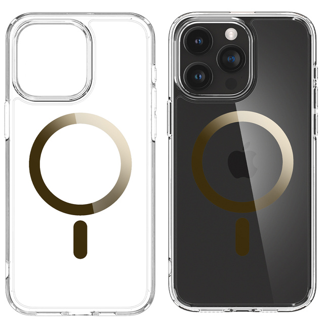 Pouzdro Spigen Ultra Hybrid Mag MagSafe pro Apple iPhone 15 Pro Max Gold