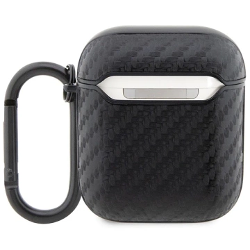 BMW BMA2WMPUCA2 puzdro na AirPods 1/2 kryt čierne/čierne Carbon Double Metal Logo