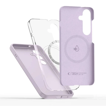 Etui do Samsung Galaxy S25 Edge Tech-Protect Liquid Silicone MagSafe Fiolet