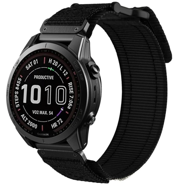 Nylonový pásek Scout Pro pro Garmin Fenix 5 / 6 / 6 pro / 7 Black