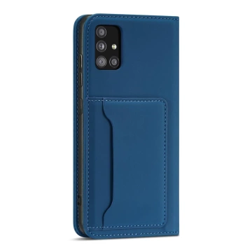 Pouzdro na magnetické karty pro Samsung Galaxy A13 5G Pouch Wallet Card Holder Blue