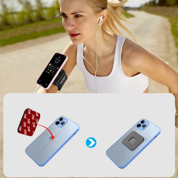 Páska na ruku náramok na telefón na beh športový magnetický držiak telefónu TSA2 Pás na ruku čierny