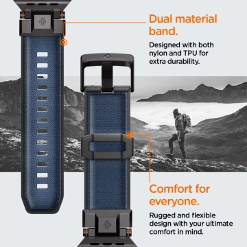 Spigen DuraPro Armor Apple Watch Band Strap 42-49mm - Navy Blue