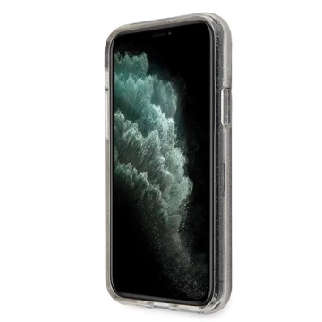 Guess GUHCN65PCGLSI iPhone 11 Pro Max srebrný/stříbrný pevný obal Glitter