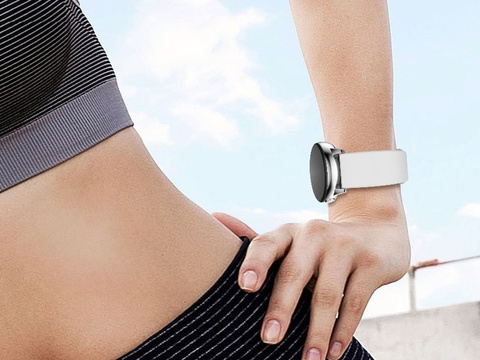 Gumový Univerzální sportovní řemínek Alogy měkký řemínek pro chytré hodinky 20mm Bílý