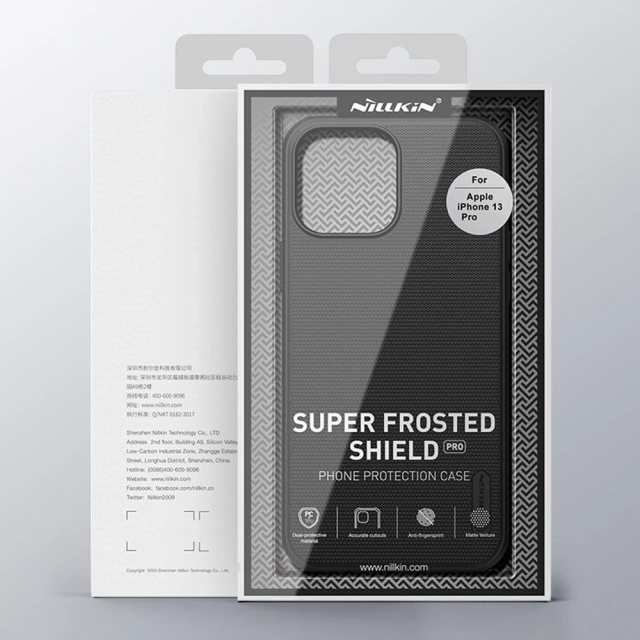 Nillkin Super Frosted Shield gehärtete Hülle für iPhone 13 Pro blau