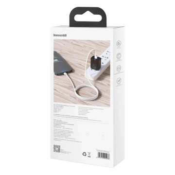 USB-C to Lightning cable Baseus Cafule, PD, 20W, 2m (white)