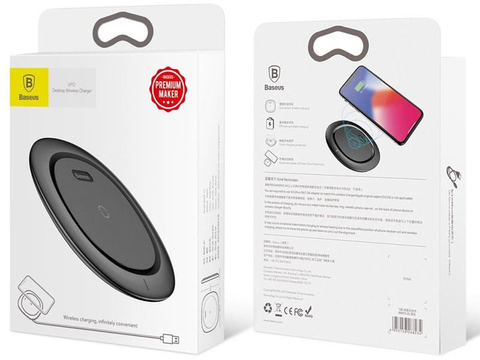 Baseus UFO Qi bezdrátová indukční nabíječka, černá