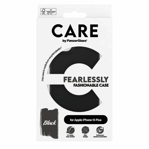Etui do iPhone 15 Plus CARE by PanzerGlass Fearlessly Fashionable Black