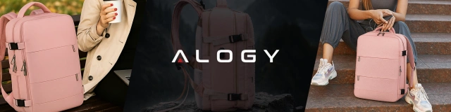 Women's Laptop Backpack Travel Suitcase Luggage for Plane Work School 45x30x20cm Alogy Pink