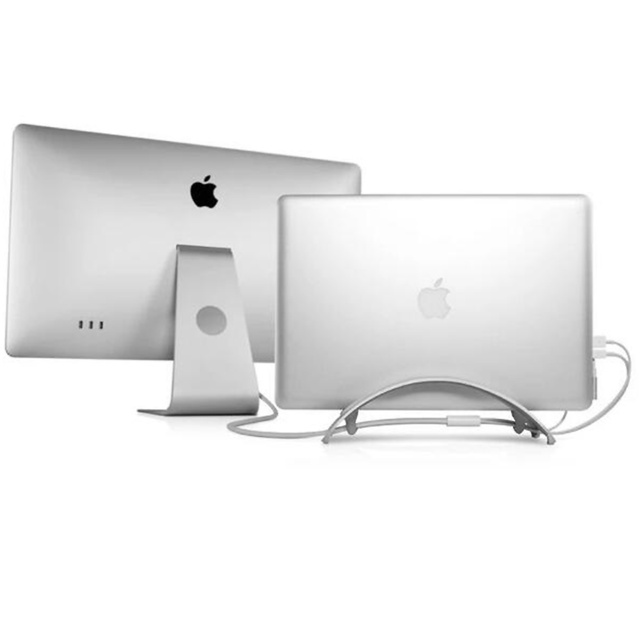 Antypoślizgowy stojak na biurko Alogy do laptopa do MacBook Air/ Pro Srebrny