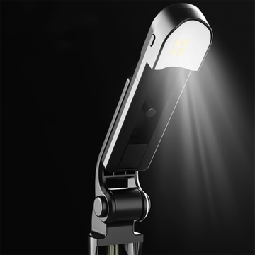 Držák Alogy Wireless Selfie Stick Bluetooth skládací stativ Mini telefon stativ s LED lampou