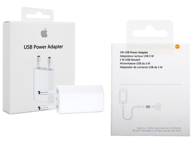 Original Apple 5W iPhone MD813ZM/A BOX wall charger