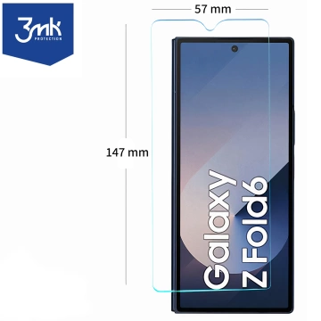 Hybridní sklo kombinace skla a 3mk FlexibleGlass fólie pro přední ochranu telefonu Samsung Galaxy Z Fold 6