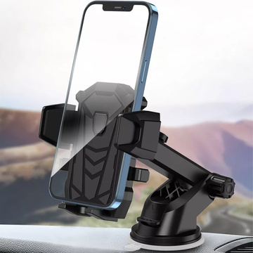 Universal car holder CH01 telescopic for the phone on the window grille Black