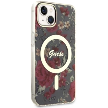 Pevné puzdro Etui Guess GUHMP14MHCFWSA pre iPhone 14 Plus 6,7" Flower MagSafe