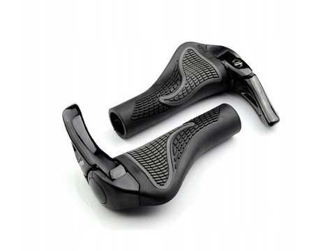 Bike grips RockBros handlebar grips BT1008B Black rubber horn grips