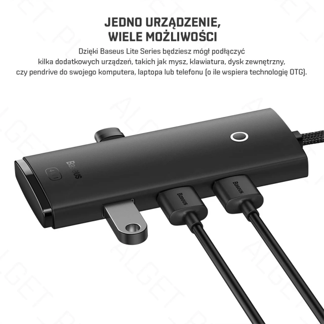 BASEUS Adapter HUB USB-C до 4x USB-A 100см