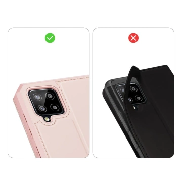 DUX DUCIS Skin X puzdrový kryt s flipovým krytom pre Samsung Galaxy A42 5G ružový
