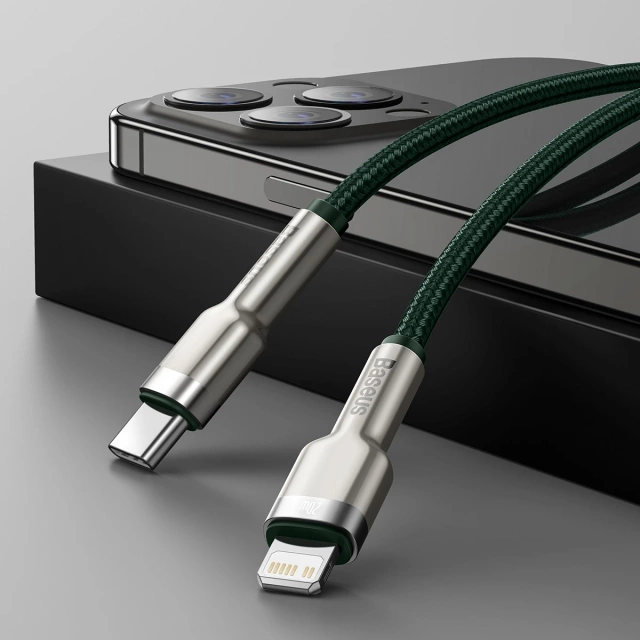 Kábel Baseus USB-C na Lightning 2 m (zelený)