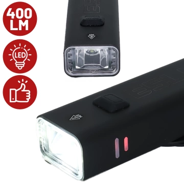 EH 400 front LED bicycle light, adjustable 400 LM, 2000mah, waterproof, black
