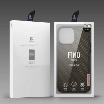 Kryt puzdra Dux Ducis Fino pokrytý nylonovým materiálom iPhone 13 mini zelený
