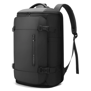 Bange voděodolný batoh na 15,6" notebook, městský cestovatel, 45x30x16 cm, do práce, do letadla, pánské, dámské, s USB portem Černá