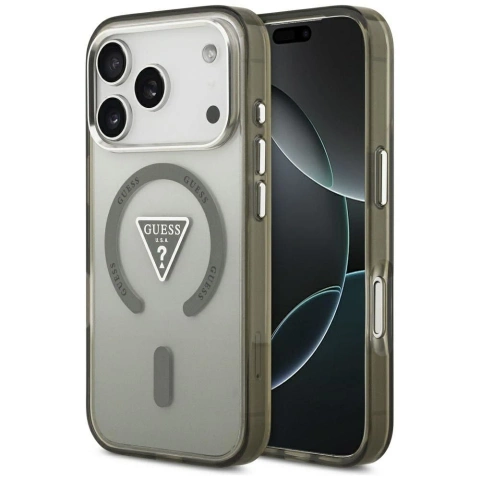 Etui Guess IML Gradient Triangle Logo MagSafe na iPhone 17 Pro - Khaki