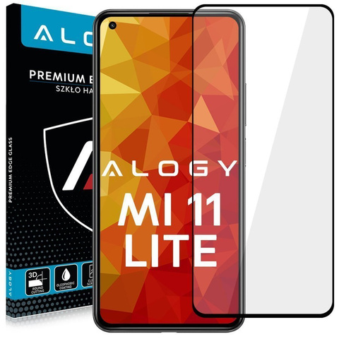 Obal Glass Alogy Full Glue vhodný pre Xiaomi Mi 11 Lite Black