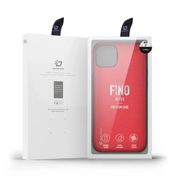Чохол і нейлонова накладка Dux Ducis Fino для iPhone 14 Plus червоні