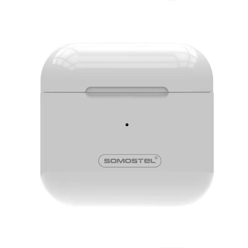 Bluetooth sluchátka SOMOSTEL PRO 4 TWS bílá BT 5.3 špunty s redukcí hluku