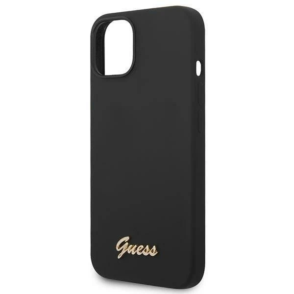 Чохол Etui Guess GUHCP14MSSLSMK для Apple iPhone 14 Plus 6,7" czarny/black Silicone Vintage Gold Logo
