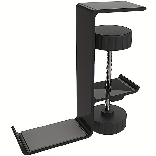 Підставка Тримач сумки для навушників, алюмінієвий стіл, регульований, настільна підставка, вішалка, гачок, чорний
