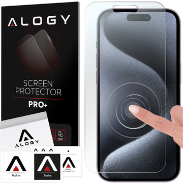 Hybridní sklo pro Apple iPhone 15 Pro Max, plochý displej Alogy Flexi Glass 9H