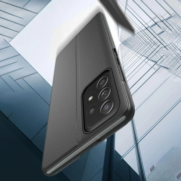 Елегантний чохол Eco Leather View Case з клапаном і функцією підставки для Samsung Galaxy A73 синій