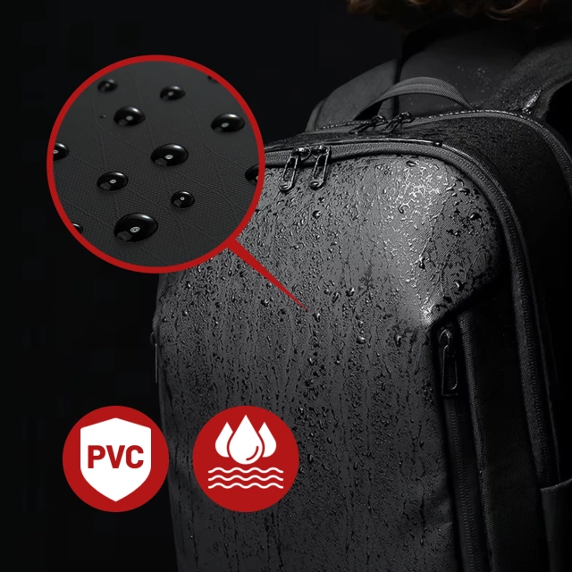 Vodotesný batoh Bange 26L na notebooky do 15,6" – priestranný a pohodlný, odolný a priedušný, do mesta aj na cesty, do práce a lietadla, unisex – čierny