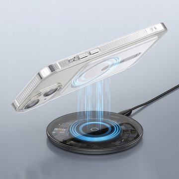 Case for iPhone 13 for MagSafe Baseus Crystal Magnetic with stand Transparent