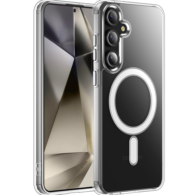 Puzdro pre Samsung Galaxy S24 Mag Safe Case Zadný kryt krytu Anti-Shock Clear Alogy Transparent