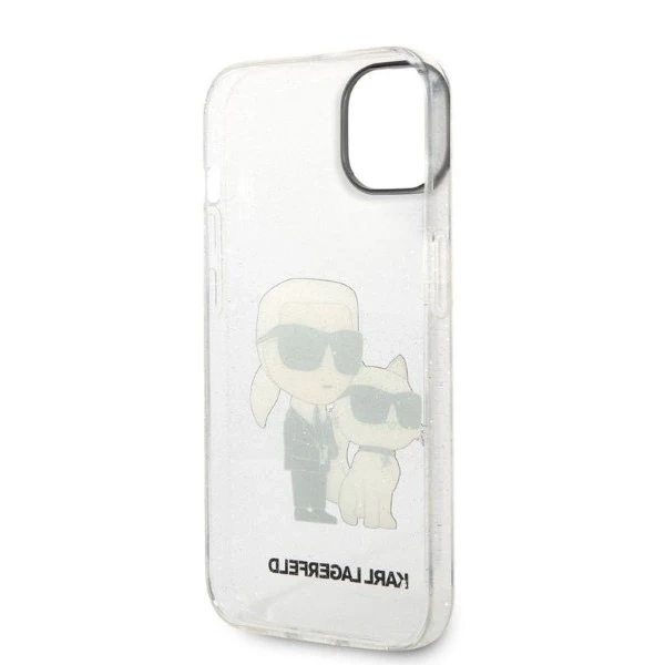 Etui Karl Lagerfeld KLHCP14MHNKCTGT na iPhone 14 Plus 6,7" pevné puzdro Gliter Karl