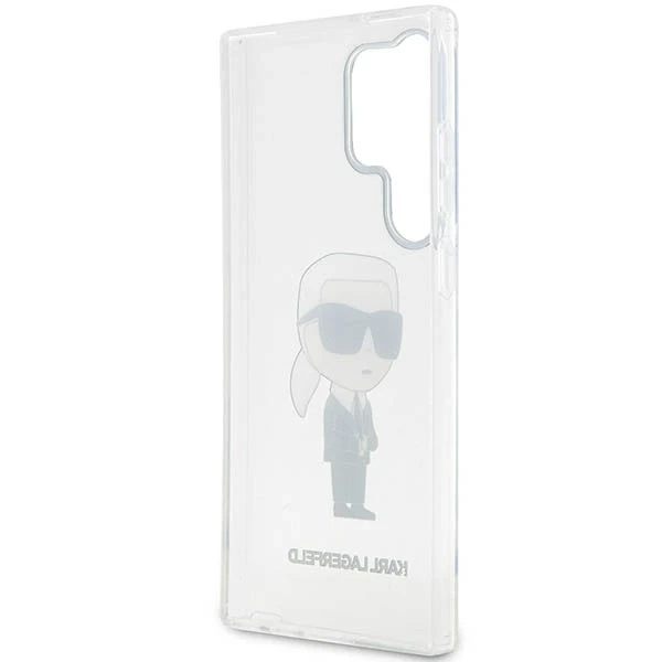 Schutzhülle Karl Lagerfeld KLHCS23LHNIKTCT für Samsung Galaxy S23 Ultra S918 transparente Hardcase Ikonik Karl Lagerfeld
