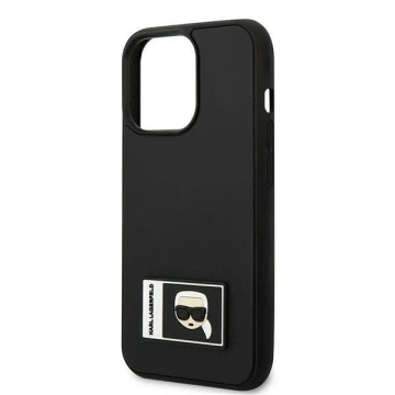 Protective phone case Karl Lagerfeld KLHCP13L3DKPK for Apple iPhone 13 Pro / 13 6.1" black/black hardcase Ikonik Patch