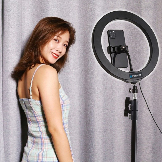 Puluz statív 1,1 m s RGBW LED osvetlením 26 cm vlog / stream / smartphone PKT3044