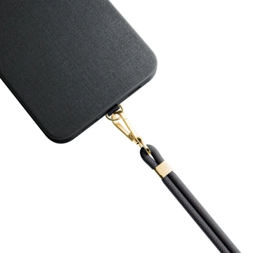 Universal smartphone lanyard 3mk EasyClip Elite Black (Gold)