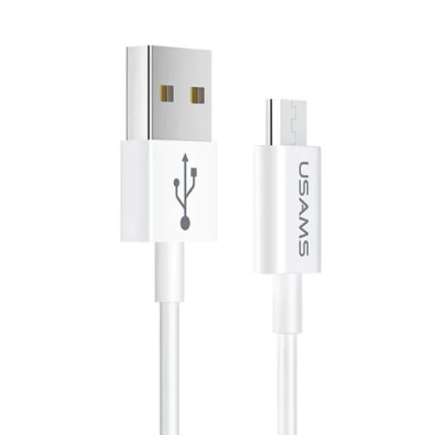 USAMS Kábel U23 microUSB 2A Fast Charge 1m biely