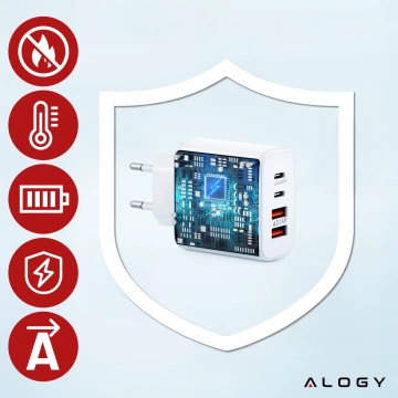 HUB-Splitter Alogy-Adapter für Computer-Laptop mit USB-C auf 3x USB-A 2.0 1x USB-A 3.0 Grau