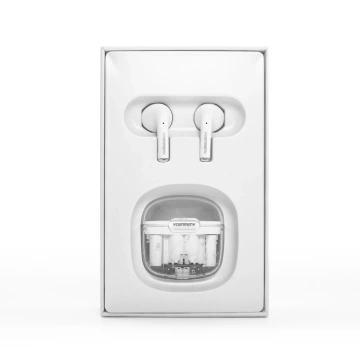 Bluetooth-навушники Denmen DL29 TWS, білий, із зарядним футляром, стерео