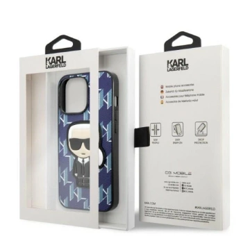 Etui Karl Lagerfeld KLHCP13XPMNIKBL для iPhone 13 Pro Max 6,7" Hardcase Monogram Ikonik Patch