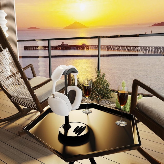 Stolní stojan Držák na sluchátka nastavitelný na stůl se stojanem na telefon závěsný háček Alogy Black