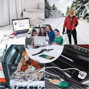 Indukčný nabíjací kábel 150 cm UltraBoost 2v1 magnetický nabíjací kábel